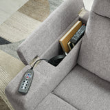 Pineland Pewter Performance Fabric,Next-Gen Nuvella™ Power Glider Recliner with Audio System
