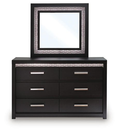 Brizmore Black Dresser and Mirror — front view