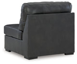 Brindley Pier Fog Leather 4-Piece Sectional