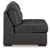 Brindley Pier Fog Leather 4-Piece Sectional