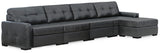 Brindley Fog Pier 4-Piece Sectional with Ottoman