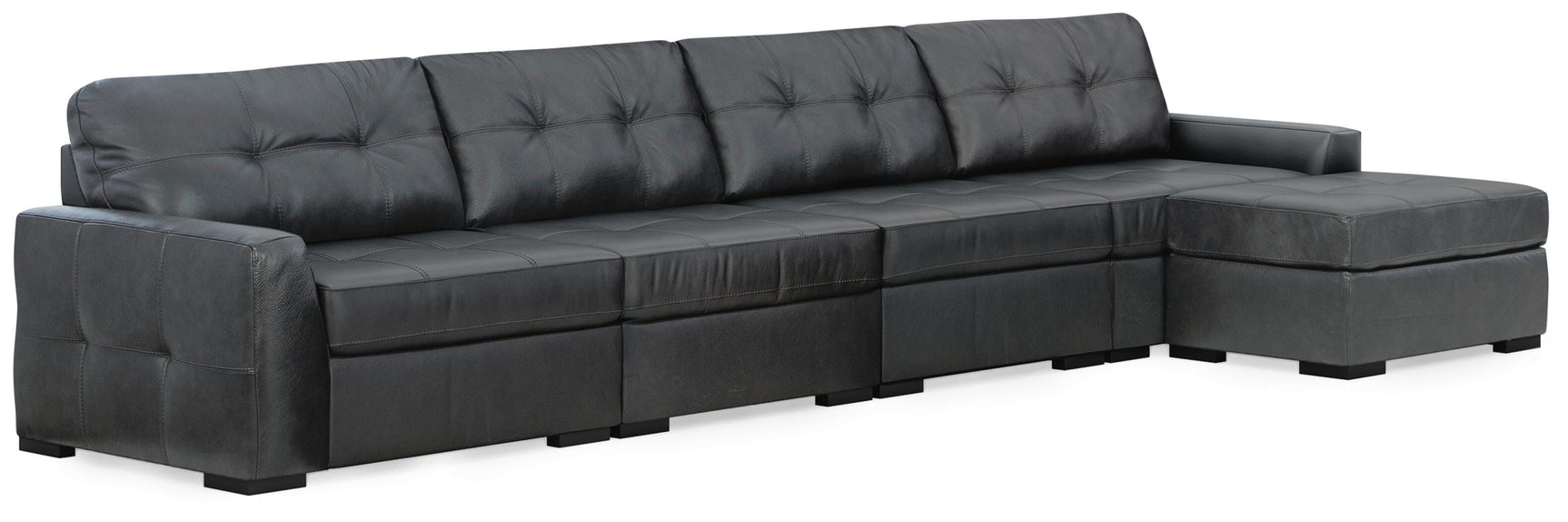Brindley Fog Pier 4-Piece Sectional with Ottoman