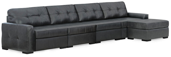 Brindley Fog Pier 4-Piece Sectional with Ottoman