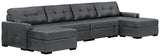Brindley Fog Pier 4-Piece Sectional with Ottoman