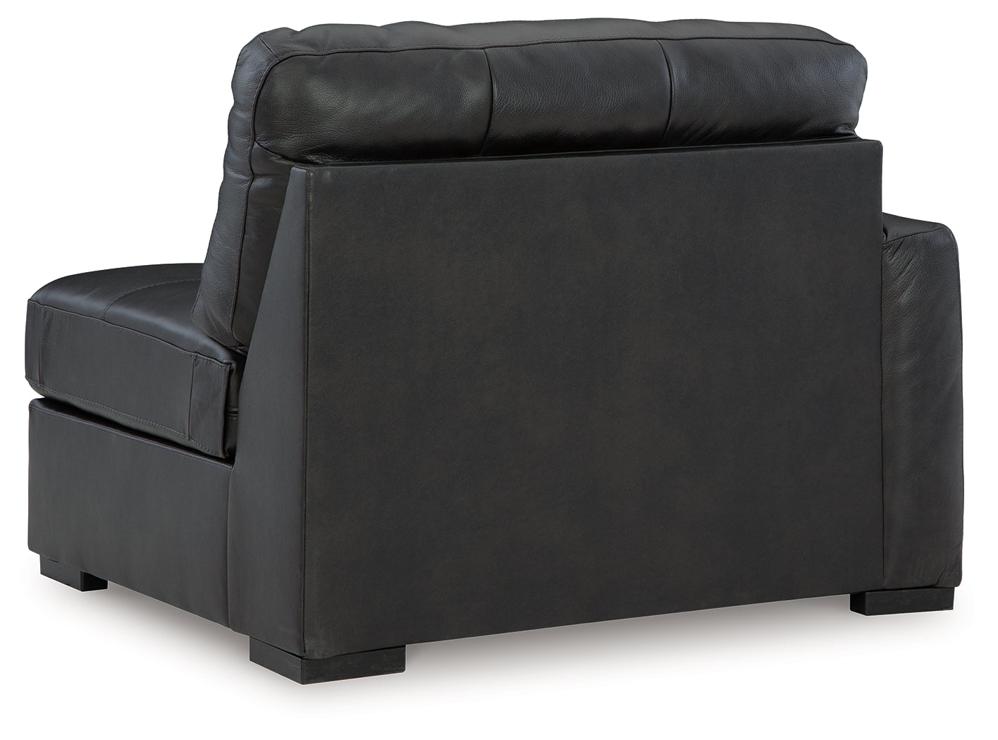 Brindley Pier Fog Leather 4-Piece Sectional