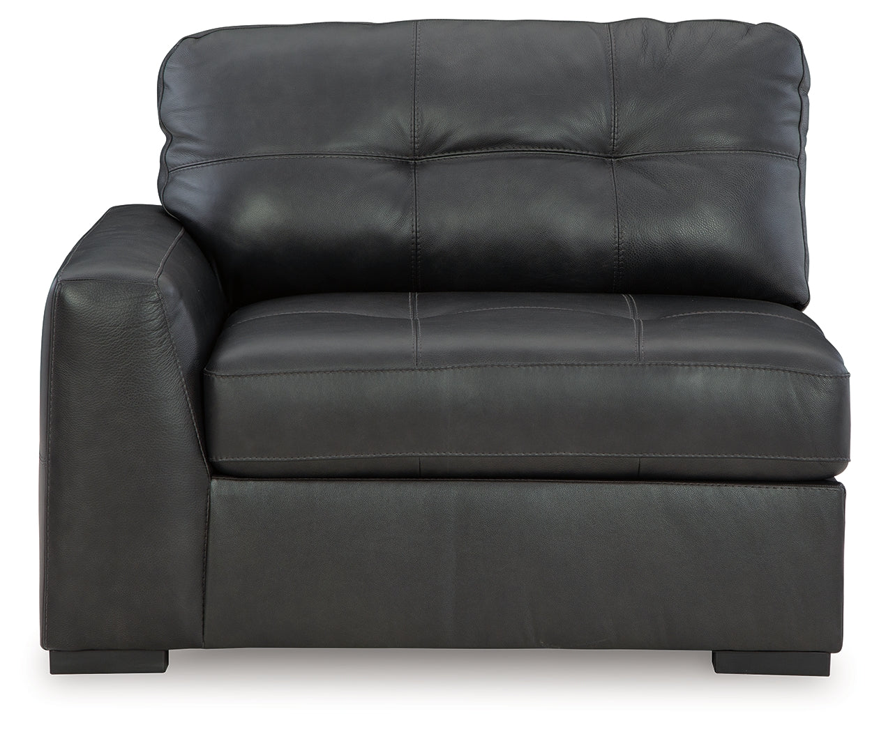 Brindley Pier Fog Leather 4-Piece Sectional