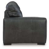 Brindley Pier Fog Leather 4-Piece Sectional