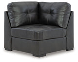 Brindley Pier Fog Leather 4-Piece Sectional