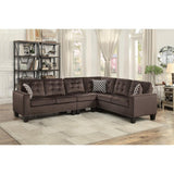 Lantana Chocolate Fabric Reversible Sectional