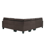 Lantana Chocolate Fabric Reversible Sectional