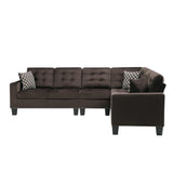 Lantana Chocolate Fabric Reversible Sectional