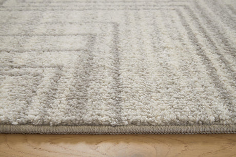 Dorwick Gray/Ivory Washable Medium Rug — detail view