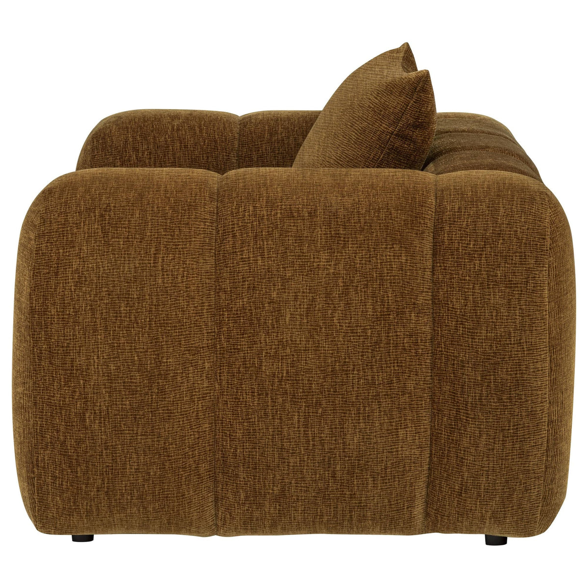 Lazaro Fabric Upholstered Wide Channel Accent Chair Bronze — product image 4
