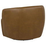 Hudson Faux Leather Swivel Accent Chair Cognac — product image 5