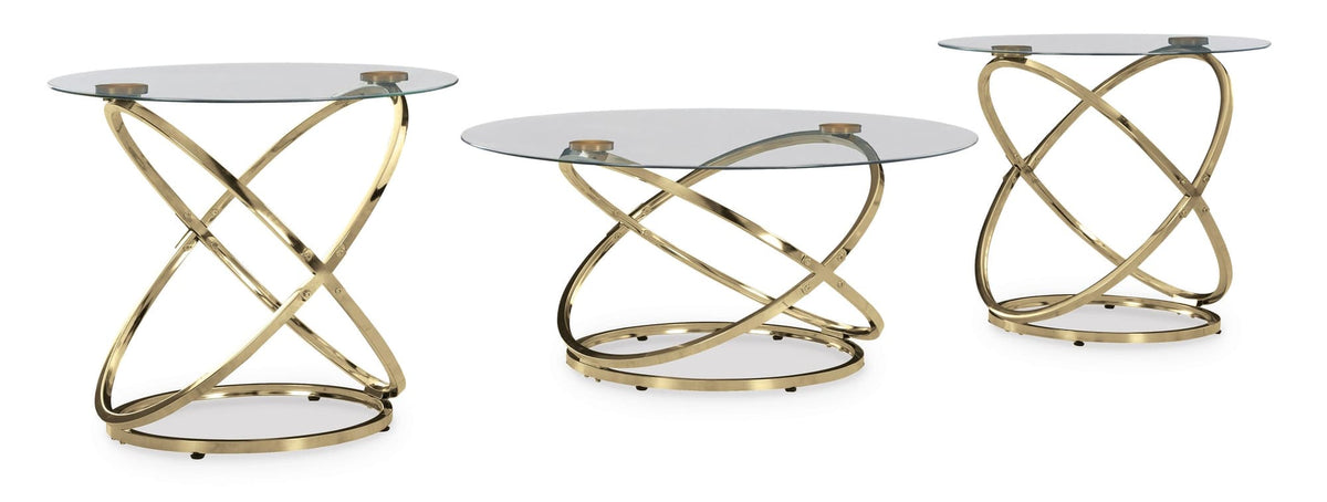 Champagne Coffee Table with Two End Tables — product image 4