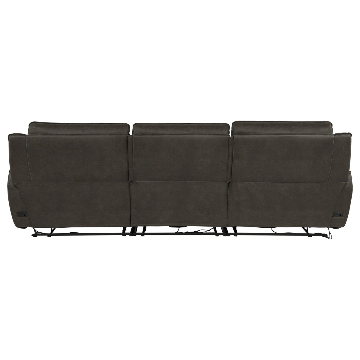 Marcell 3-Piece Transitional Power Reclining Sofa with USB Charging Grey — product image 5