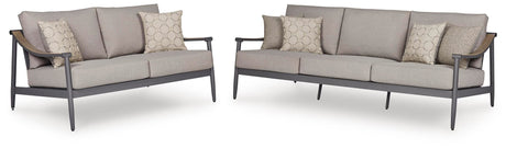Ocean Gray Outdoor Sofa and Loveseat Set — product image 2