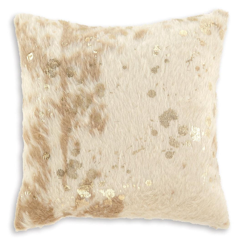Landers Cream/gold Pillow - Ella Furniture