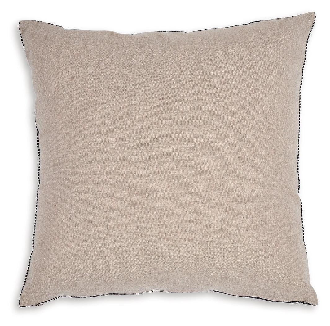 Edelmont Black/linen Pillow - Ella Furniture