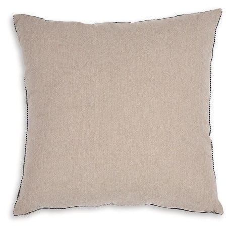 Edelmont Black/linen Pillow - Ella Furniture