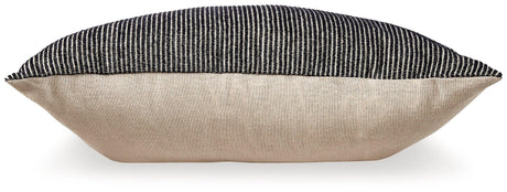 Edelmont Black/linen Pillow - Ella Furniture