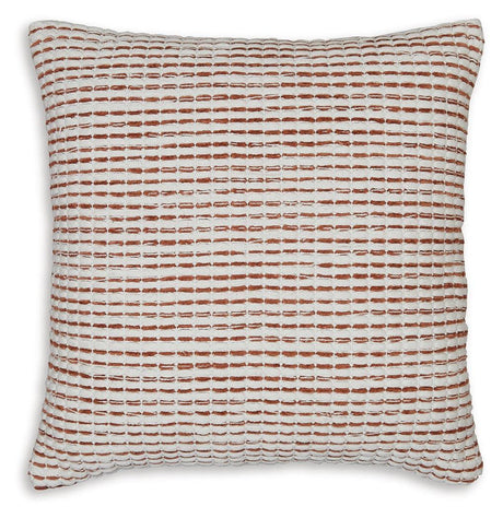 Nashlin White/rust Pillow (Set Of 4) - Ella Furniture