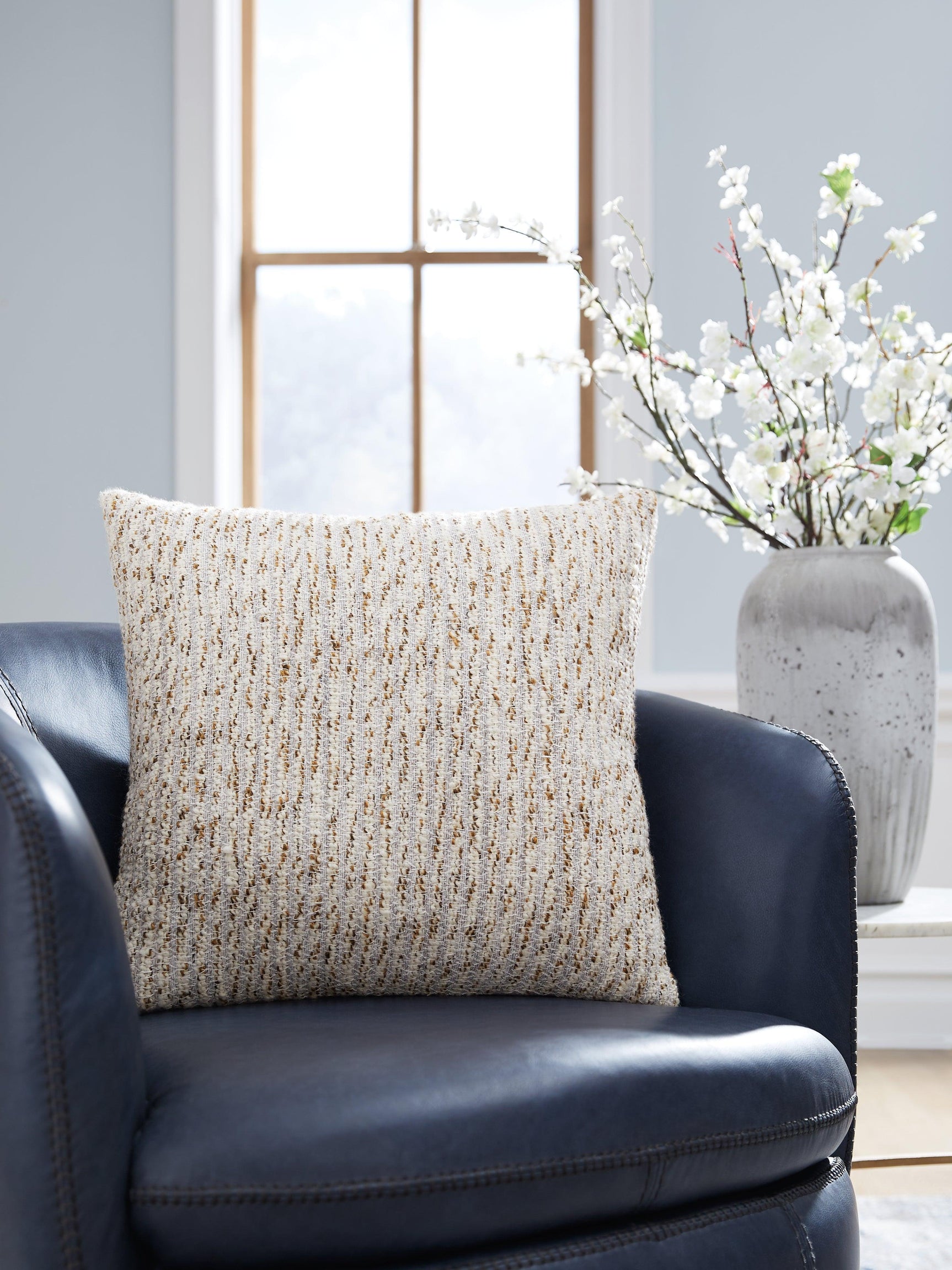 Abler Ivory/Gray/Gold Pillow (Set of 4)