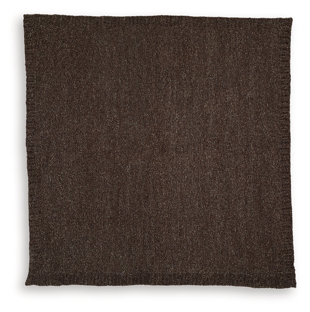 Anawood Brown Chenille Throw (Set of 3)