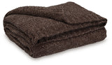 Anawood Brown Chenille Throw (Set of 3)
