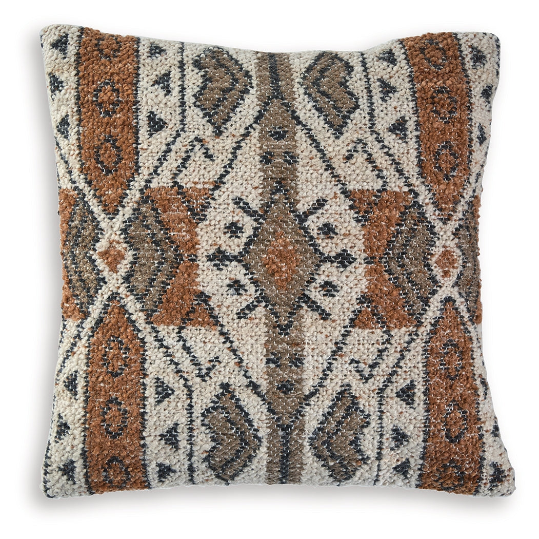 Kierenworth Sienna/Ivory/Black Pillow (Set of 4)