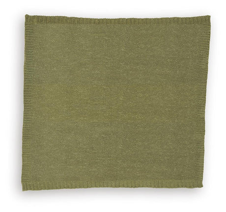 Anawood Olive Green Throw (Set of 3) view 2