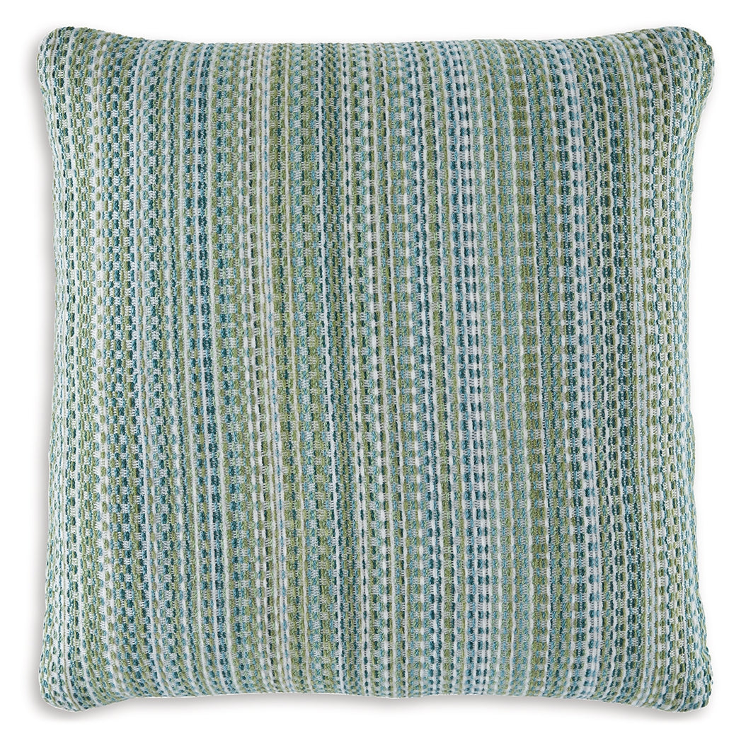 Keithley Next-gen Nuvella Green/turquoise/white Pillow (Set Of 4)