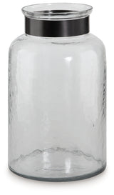 Lukasvale Clear/pewter Finish Vase A2000585