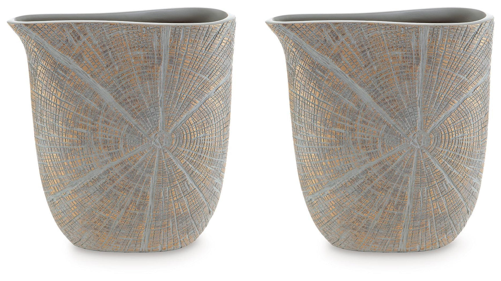 Ardenley Antique Gold Finish Vase (Set Of 2) - Ella Furniture