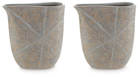 Ardenley Antique Gold Finish Vase (Set Of 2) - Ella Furniture