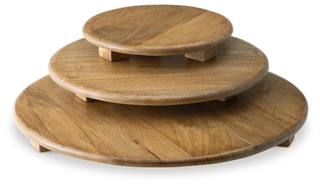Kaidler Brown Tray Set (Set Of 3) - Ella Furniture