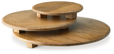 Kaidler Brown Tray Set (Set Of 3) - Ella Furniture
