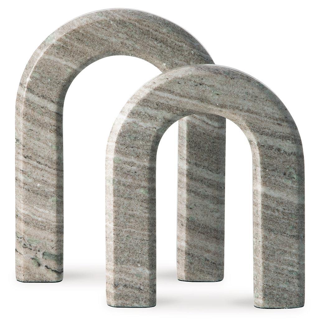 Keithton Taupe Sculpture Set (Set Of 2) - Ella Furniture