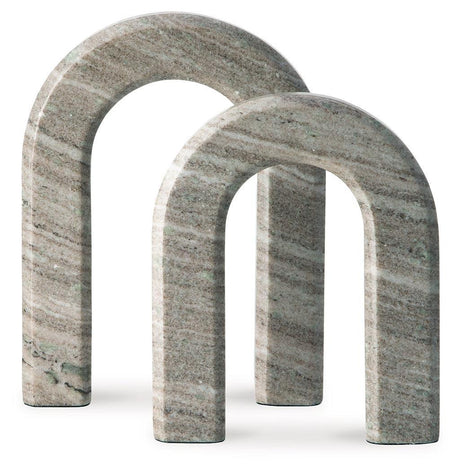 Keithton Taupe Sculpture Set (Set Of 2) - Ella Furniture