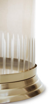 Aavinson Amber/Gold Finish Candle Holder