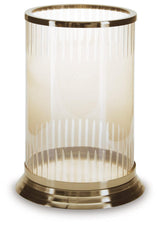 Aavinson Amber/Gold Finish Candle Holder