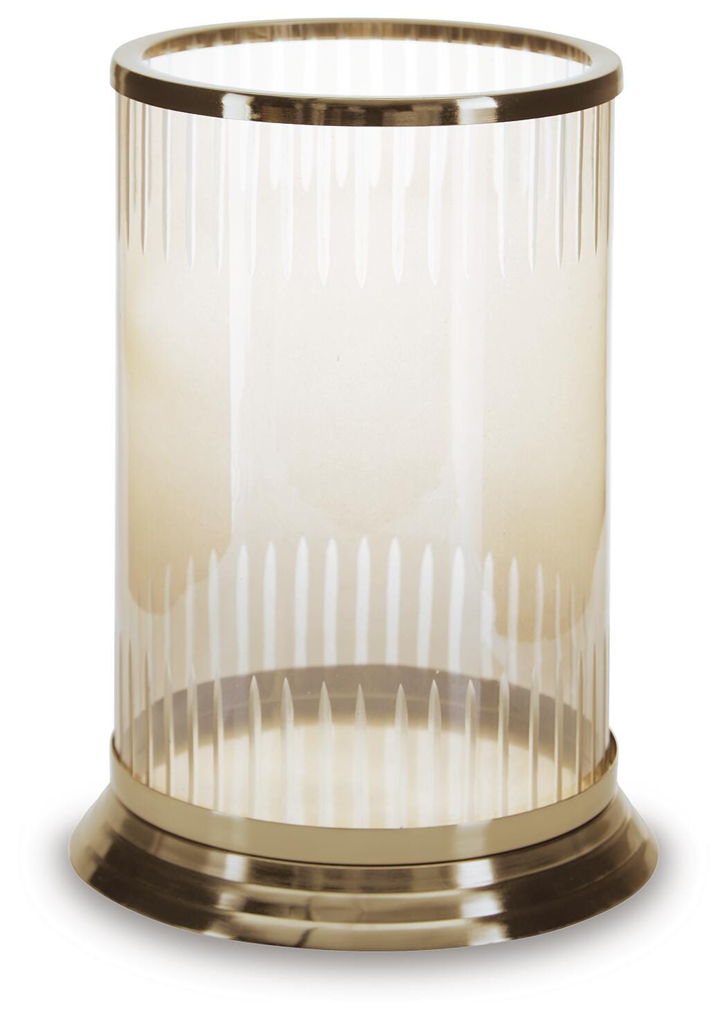 Aavinson Amber/Gold Finish Candle Holder view 2