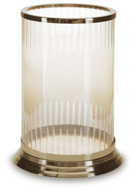 Aavinson Amber/Gold Finish Candle Holder view 2