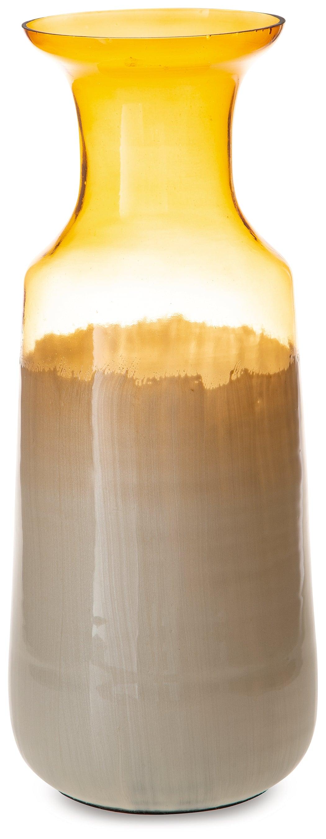Wynburg White/Amber Vase
