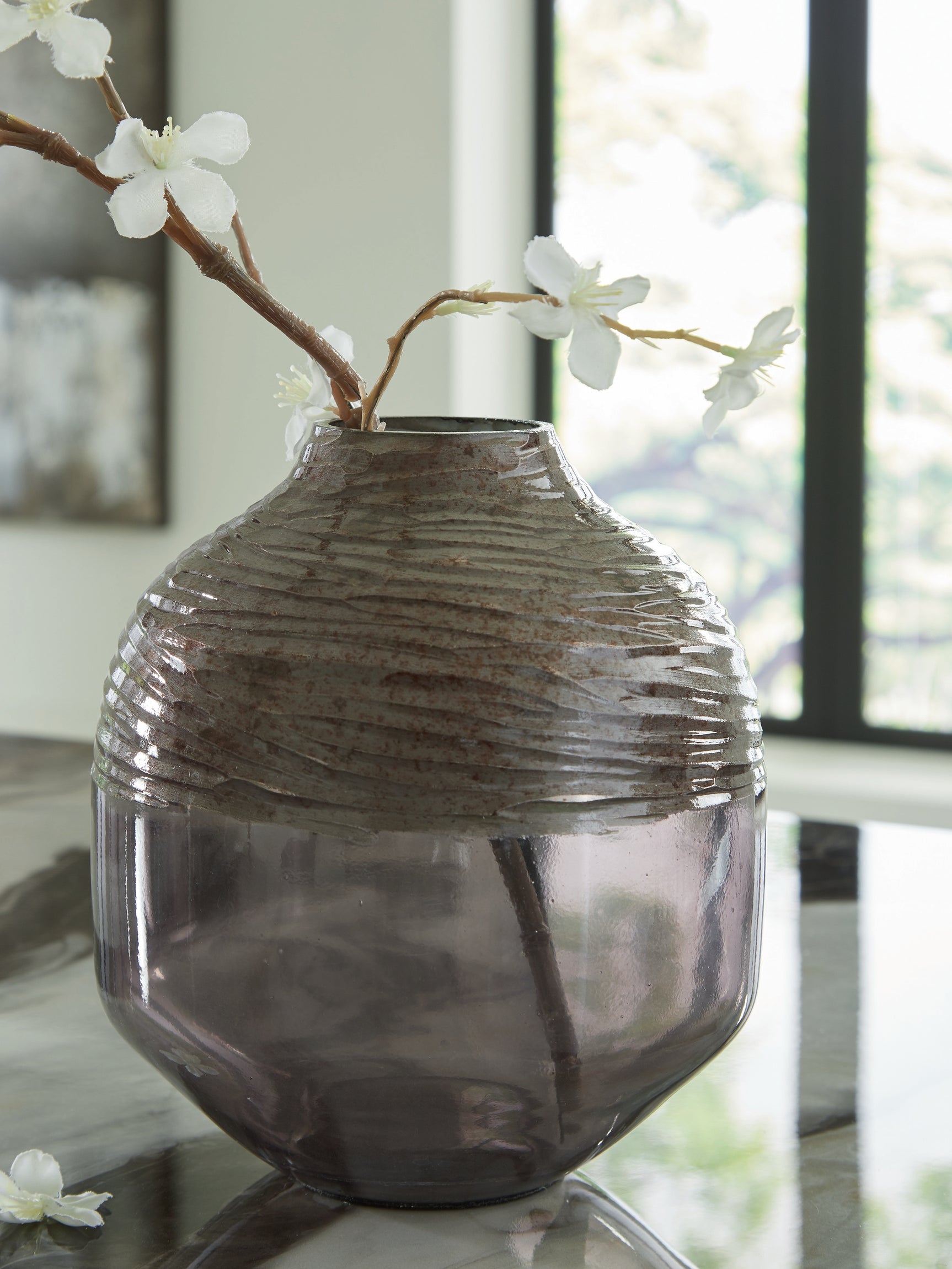 Harpwick Iridescent Gray Vase