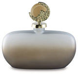 Acario Taupe/Gold Finish Jar