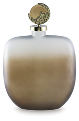 Acario Taupe/Gold Finish Jar