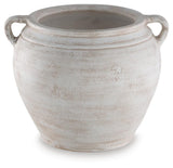Meadie Distressed White Vase view 2