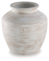 Meadie Distressed White Vase