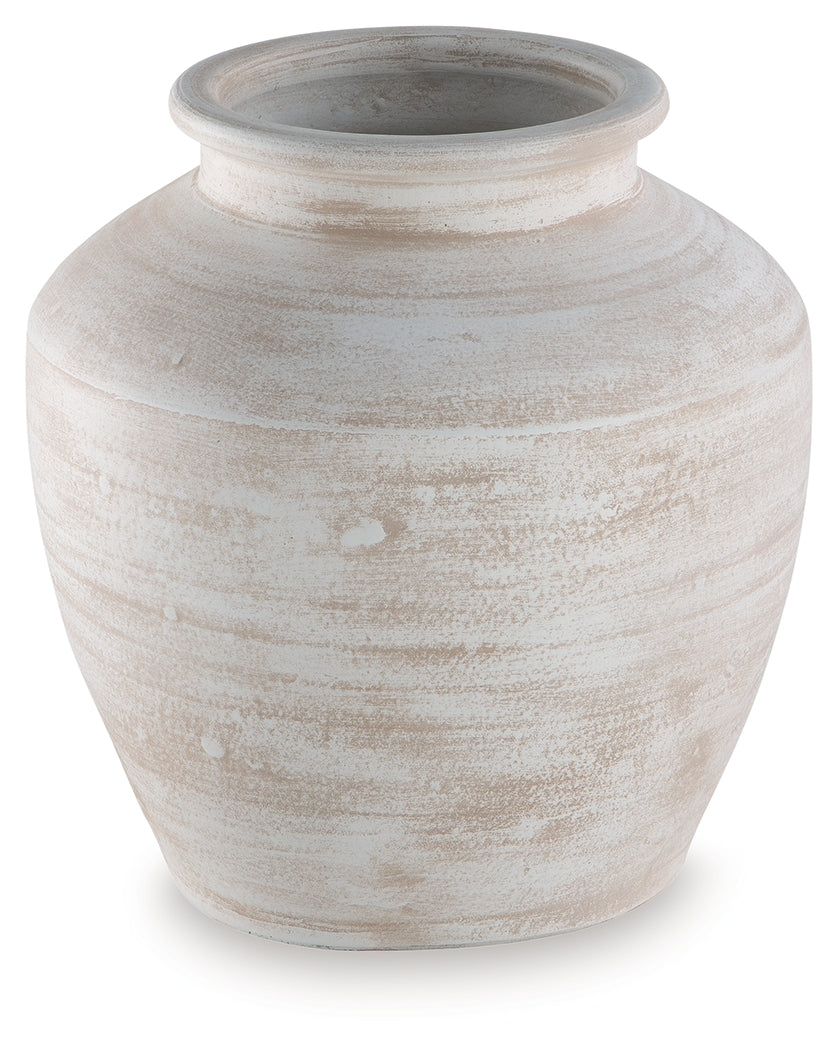Meadie Distressed White Vase
